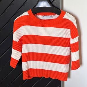 Mango ribbed knit top. Size S. Worn only ONCE! Excellent condition!